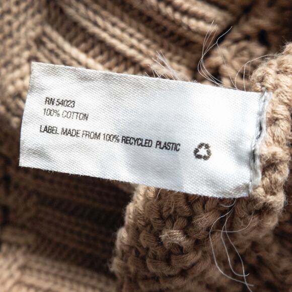 Gap Cable Knit Sweater Beige Size L V Neck Coastal Quiet Luxury - Picture 8 of 8